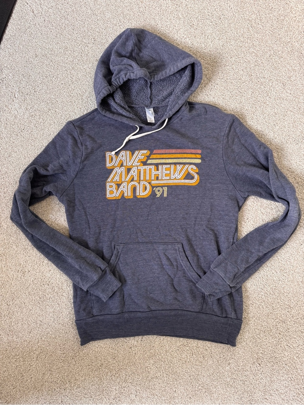 Alternative Heather Navy Sherpa-Lined Pullover Hoodie
